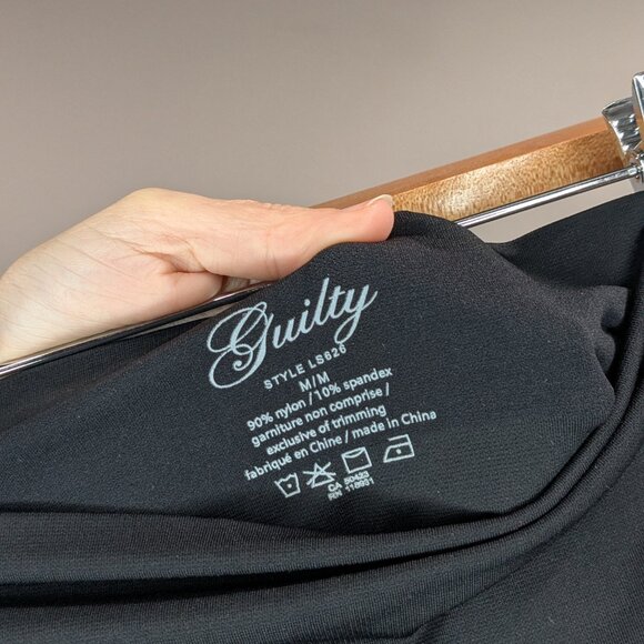 *3/$10* Guilty Leggings Tights Black Size Medium - Picture 4 of 4